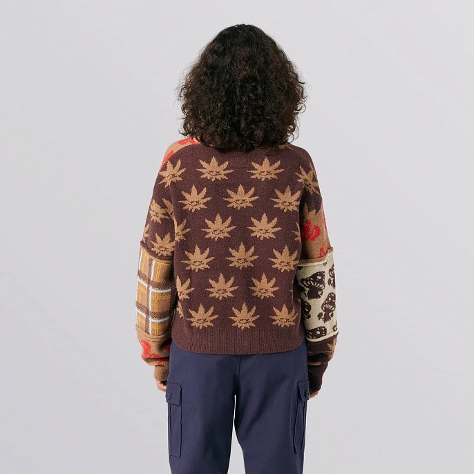 Свитер женский HUF Nature Patchwork Cardigan