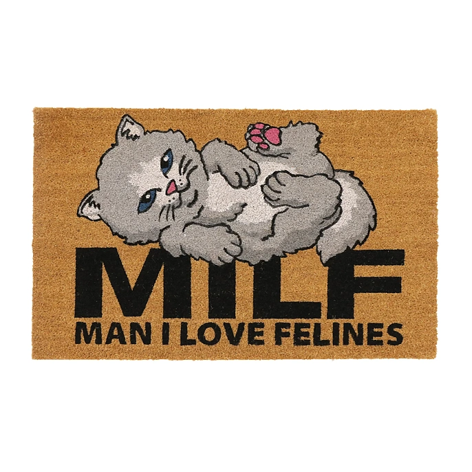 Коврик RIPNDIP Man I Love Felines Rug Brown