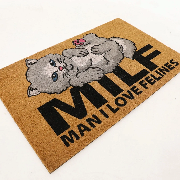 Коврик RIPNDIP Man I Love Felines Rug Brown